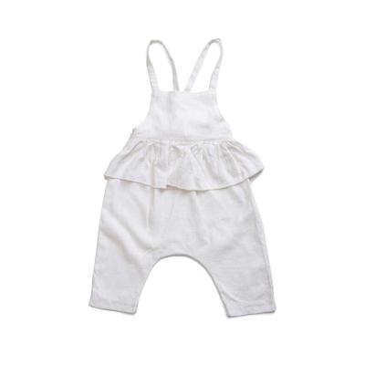 China 2022 Anti-wrinkle boutique pleated plain overalls children's unisex girls children's overalls waist sleeveless clothes for sale