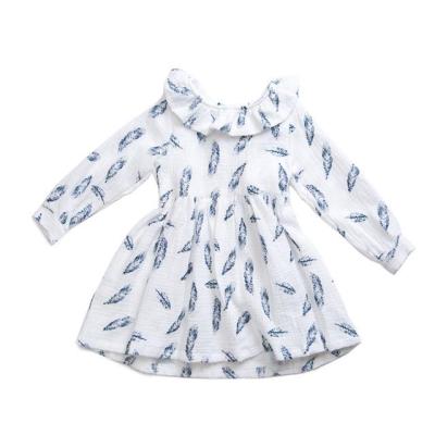 China 2021 New Design Overalls Girl Eco-friendly High Quality Organic Printing Girl Long Sleeve Skirt for sale