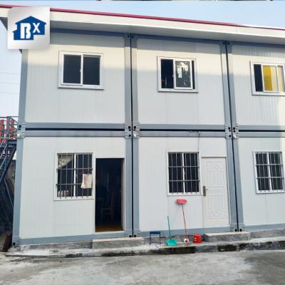 China Modern Portable 2 Storey Container Homes 2 Bedroom Prefab Container Home With 12 Single Room Te koop