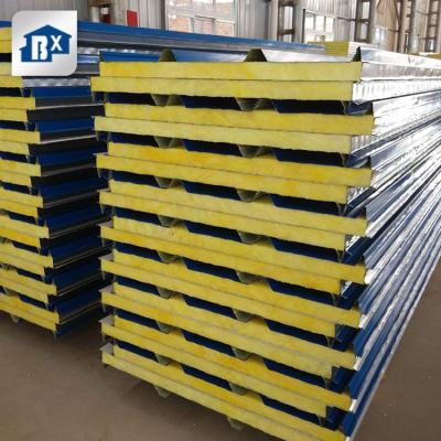 China Industrial glass wool panel for install factory directly sell industry dormitory glass wool sandwich panel prefab house for sale