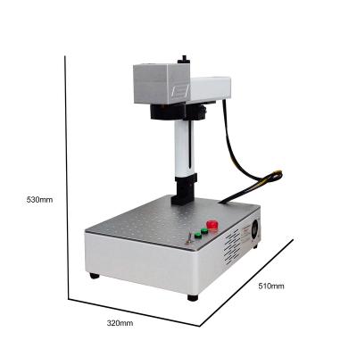 China 20w 30w 50w Deep Fiber Laser Marking Machine Embedded Mini Plastic Nameplate Engraving Laser Marking Machine For Metal for sale