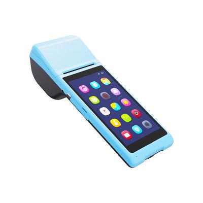 China Black And White POS Terminal PDA With Wireless Blue Tooth& Wifi Android System With Thermal Printer Built-in And Barcode Scanner for sale