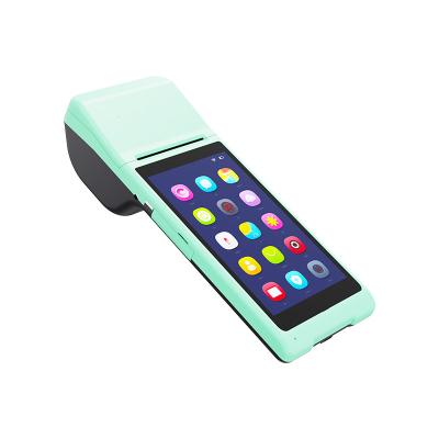 China Black and White Android Handheld Terminal Support Blue Tooth 5.5inch Touch Screen wifi nfc reader for sale