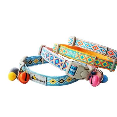 China Hot Selling Personalized Custom Design Colorful Handmade Dog Collar Embroidery Pets Product for sale