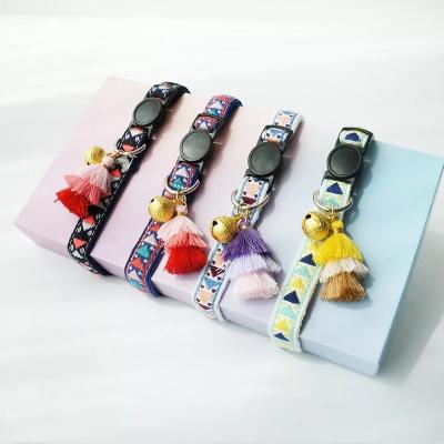 China Hot Selling Personalized Custom Design Colorful Cat Dog Collar Handmade Embroidery Pets Product for sale