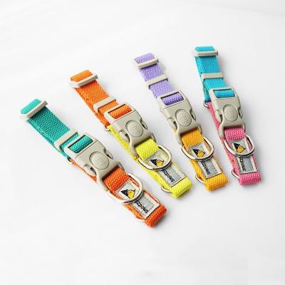 China Wholesale Custom Custom Design Colorful Dog Collar Cotton Contrast Color Pets Collar for sale