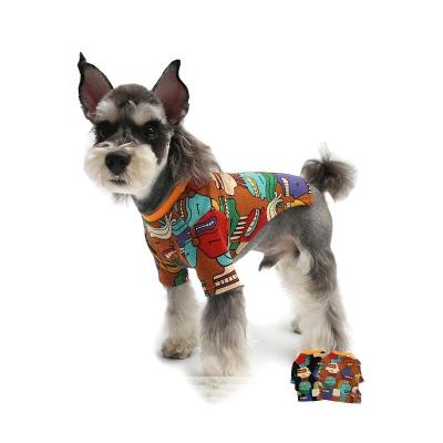 China Wholesale Fashion Pets Accessories Apparel Dog Pets Apparel Gently 100% Cotton Graffiti T-Shirt For Dog Pets for sale