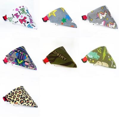 China Sustainable Exceptional Quality Adjustable Eco-friendly Canvas Pampers Bandana With Customized Prints for sale