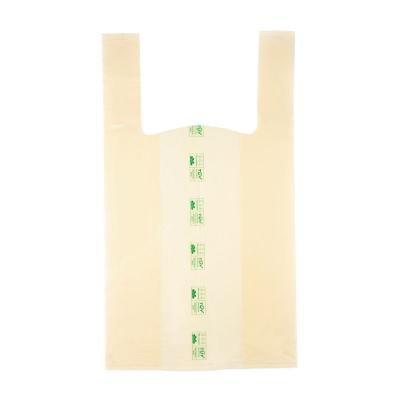 China BIODEGRADABLE Customized Colored 100% Compostable Biodegradable Vest Bag T-Shirt Bag for sale