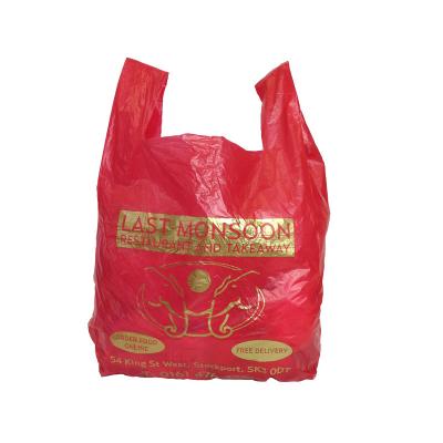 China Disposable Degradable Plastic Vest Sachet Supermarket Shopping Bag T-Shirt Bag for sale