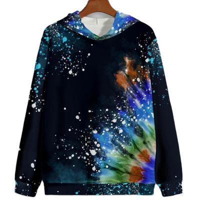 China Anti-Wrinkle Custom Design Manufacturers Tie Dyed Polynesian Spray Paint Printing Hoodies Men's Sweatshirt for sale