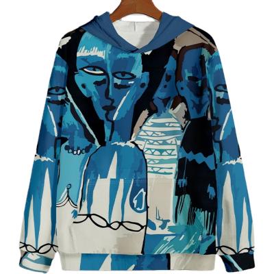 China new large customized abstract parride pocket painting Terry print pullover Sweatshirts and Hoodies for sale