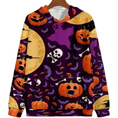 China Wholesale Price Anti-wrinkle Halloween Fashionable Custom Big Pocket Printed Pullover Terry Sweatshirts And Hoodies for sale