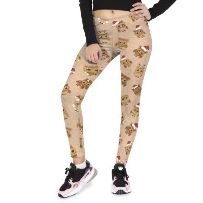 China Christmas Breathable Leggings Milk Silk Plus Size Fitness Digital Printing High Elastic Seamless Yoga Pants for sale