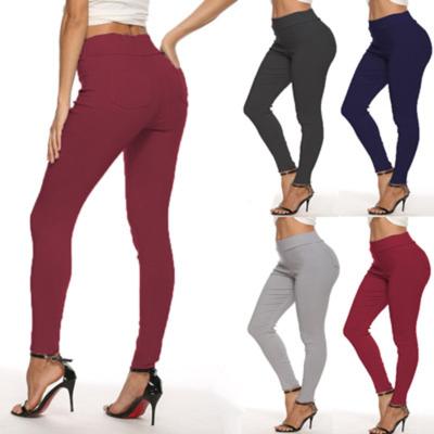 China Casual Fitness Feet Color Track High Tight Elastic Large Size Sheer Breathable Waist For Women Pants for sale