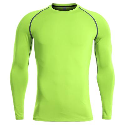 China Breathable Manufacturers Selling Fashion Exercise Elasticity Fitness Long Sleeve Men's Sports Top for sale