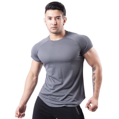 China Fashion Leisure Promotion Men Sports Breathable High Elastic Breathable Sports T-shirts Short Sleeve for sale