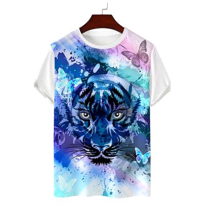 China Anti-Shrink Customize Digital Print Tie Dyed Short Sleeve O-Neck Pullover Netting T-Shirts for sale