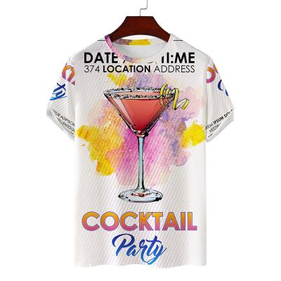 China Sublimation OEM Digital Printing Short Sleeve O-Neck Pullover Anti-Shrink Netting T-shirts Customize for sale