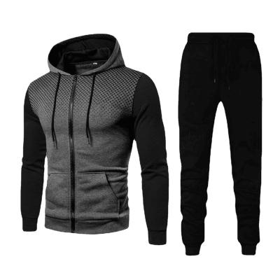 China New Arrival Man Jogger Sports Top And Pants 2pcs Breathable Sports Leisure Tops Pants Sets for sale