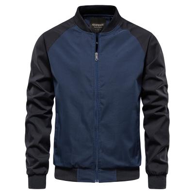 China New Plain Windproof Baseball Collarless Raglan Jacket Bomber Sports Superior Fitness Zip Up Jacket For Men for sale