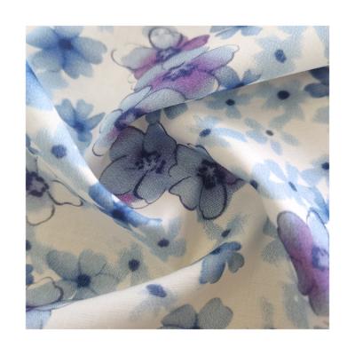 China Wrinkle Resistant High Quality Cotton 21%Silk 79%Cotton Digital Printing Silk Fabric For Dress And Skirt for sale