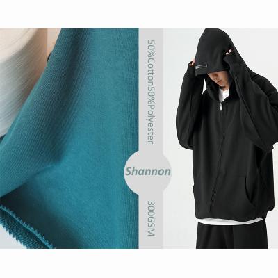 China Factory supplier breathable and comfortable CVC French terry knitted hoodie fabric for sale