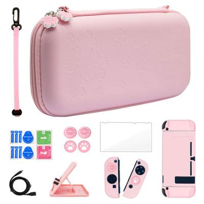 China PC 16 cute roses in 1 set accessories for Nintendo Switch with bag screen film protector rose portable carrying protectivecover for sale