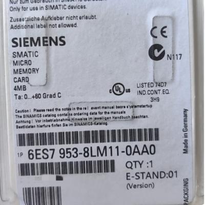 China SIEMENS 6ES7953-8LM11-0AA0 SIMATIC S7,  MICRO MEMORY CARD F. S7-300/C7/ET 200S IM151 CPU, 3.3 V NFLASH, 4 MBYTES for sale