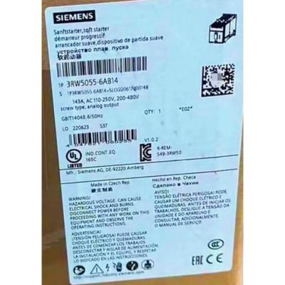 China SIEMENS 3RW5055-6AB14 SIRIUS SOFT STARTER 200-480 V 143 A, 110-250 V AC SCREW TERMINALS ANALOG OUTPUT for sale