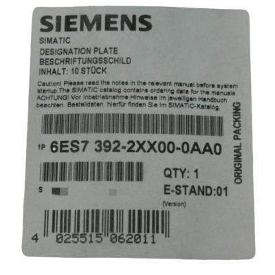 China SIEMENS 6ES7392-2XX00-0AA0 SIMATIC S7-300, LABELING STRIPS (SPARE PART),FOR SIZE WITH 20-POLE FRONT CONNECTOR for sale