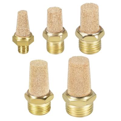 China Auto Pneumatic Brass Muffler 1/8 BSL Control Exhaust Muffler 1/4 3/8 1/2 BSP Male Thread For Air Noise for sale