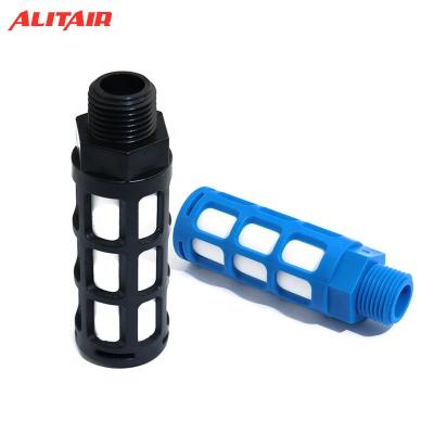 China Auto Control Air Muffler Exhaust Plastic Muffler Pneumatic Male Thread Absorb Filter Slip Lock For Fog Pump for sale