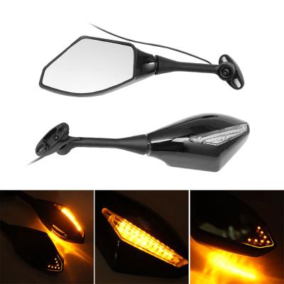 China Motorcycle LED Turn Signal Rearview Sports Bike Aluminum Side Reflects For Honda CBR1000RR CBR300R CBR500R CBR250R CBR600 CBR900 for sale