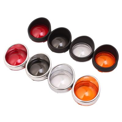 China Motorcycle Turn Signal Light Bezels Indicator Lens Trim Ring Visor Cover For Harley Touring Sportster Softail Dyna V-stem MP-326 for sale