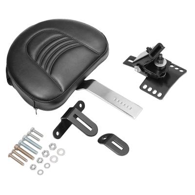 China Adjustable PU Leather Motorcycle Plug In Rider Seat Backrest Kit For Harley Touring Electra Road Street Glide Road King 1997-2020 for sale