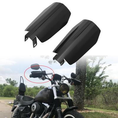 China 1 Pair Memphis Shades Black Metal Coffin Motorcycle Metal Cut Hand Guards Small For Harley Dyna for sale