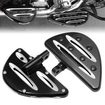 China Motorcycle Black Aluminum Plank Foot Pegs Male Mount Foot Rests For Harley Touring Road King FLH Sportster 1200 Dyna Iron XL 883 for sale