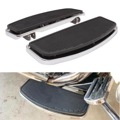 China Motorcycle Metal Front Driver Floorboard Foot Board Inserts+Bottom For Harley Touring Electra Glide CVO Heritage Softail FLHR Trike for sale