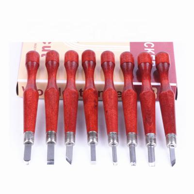 China Non-variable Wood Carving Tools Hand Woodworking Knife Half Around Chisel Carving Knives Wood for sale