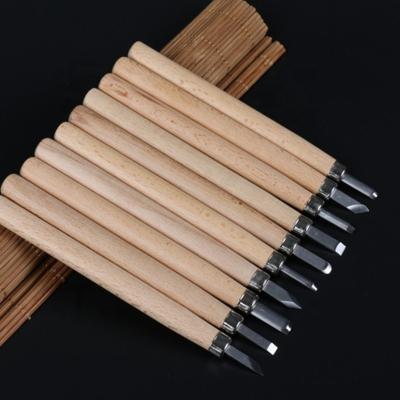 China Amazon Hot Sale Carbon Steel Non-variable Olive Blade Knife Carving Nut Woodworking Hand Wood Chisel for sale