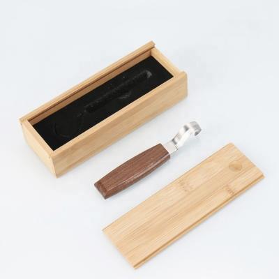 China Amazon Hot Selling Non-variable Wooden Spoon Carving Tools Wood Chisel Square Handle tulwar With Wooden Box for sale