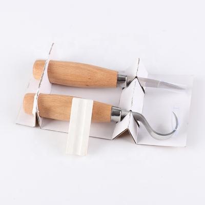 China Non-variable Stainless Steel Tool Kit Hook Wood Carving Knife For Spoon Carving Spoon Grater for sale