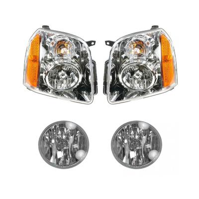 China 68214KY / GM2502265 /GM2503265 For GMC Yukon Headlight Assembly Black Lens Headlights 2007-2014 for sale