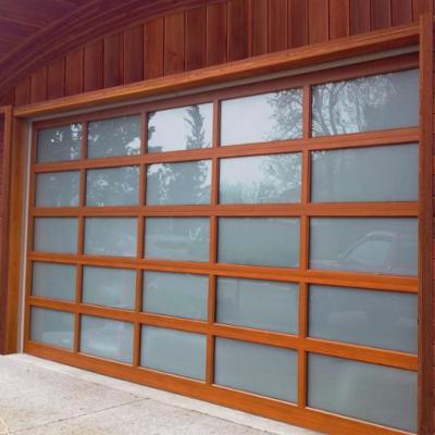 China Heat insulation and aluminum glass garage door price custom track mounted waterproof garage door screen door for sale