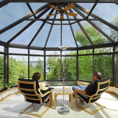 China Modern For Winter Aluminum Alloy Glass Garden Solarium Low-E Glass House for sale