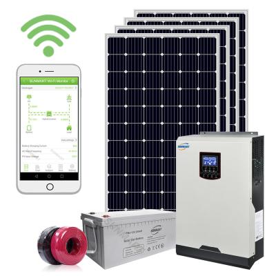 China Hot sale 5.5KW home solar panel system off grid with momo solar panel for sale