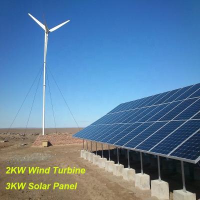 China Hybrid Solar Panel 5KW Wind System Off Grid Solar And WS5000 Wind for sale