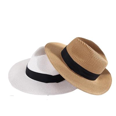 China Custom Picture Personalized Beach Sun Visor Panama Unisex Straw Hats For Adults for sale