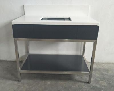 China Bathroom Floating Bathroom Cabinets Metal Bar Luxury Furniture , Modern Style for sale